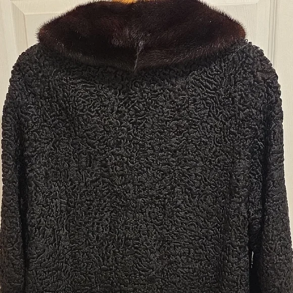 EUC. Vintage Persian Lamb Wool & Mink Furr Collar BY Dallaire 1950/60 - Picture 7 of 7